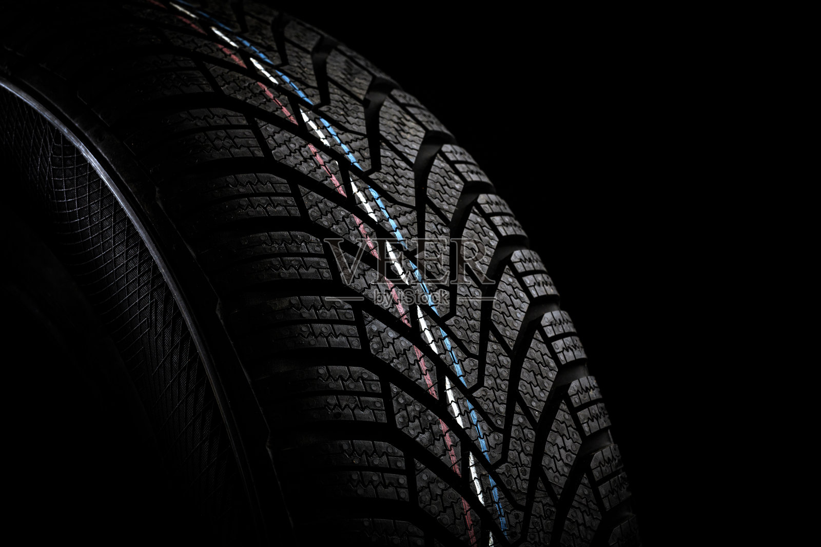 汽車(chē)輪胎。照片攝影