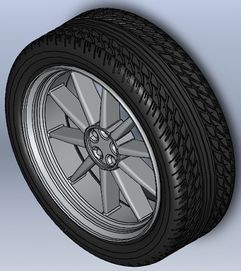 汽車輪胎三維模型圖紙下載
